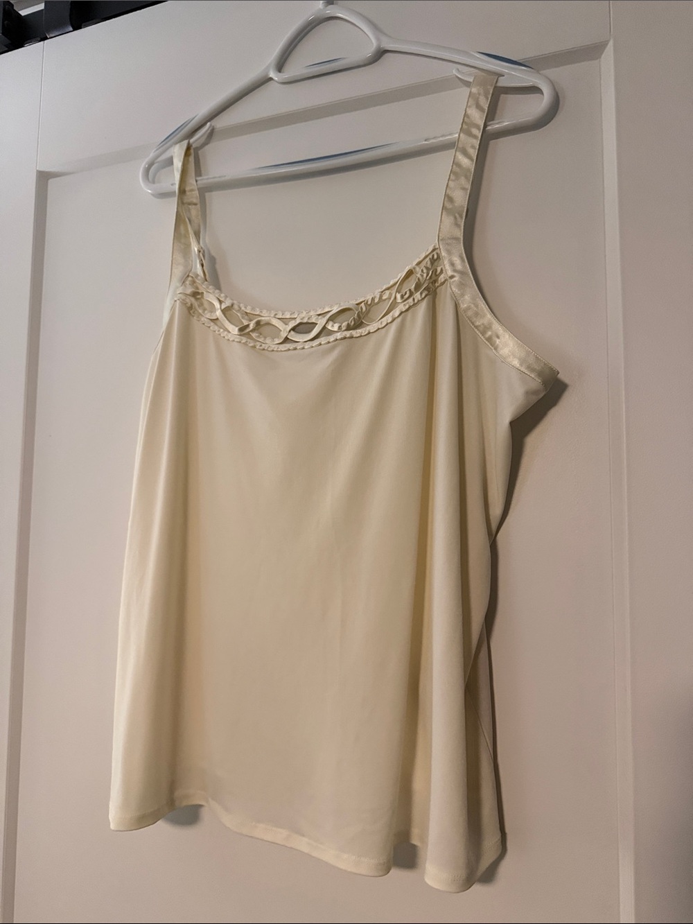 Avenue Cream Satin-Trim Camisole
